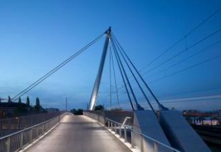 Cable-stayed bridge, Munich, 2010